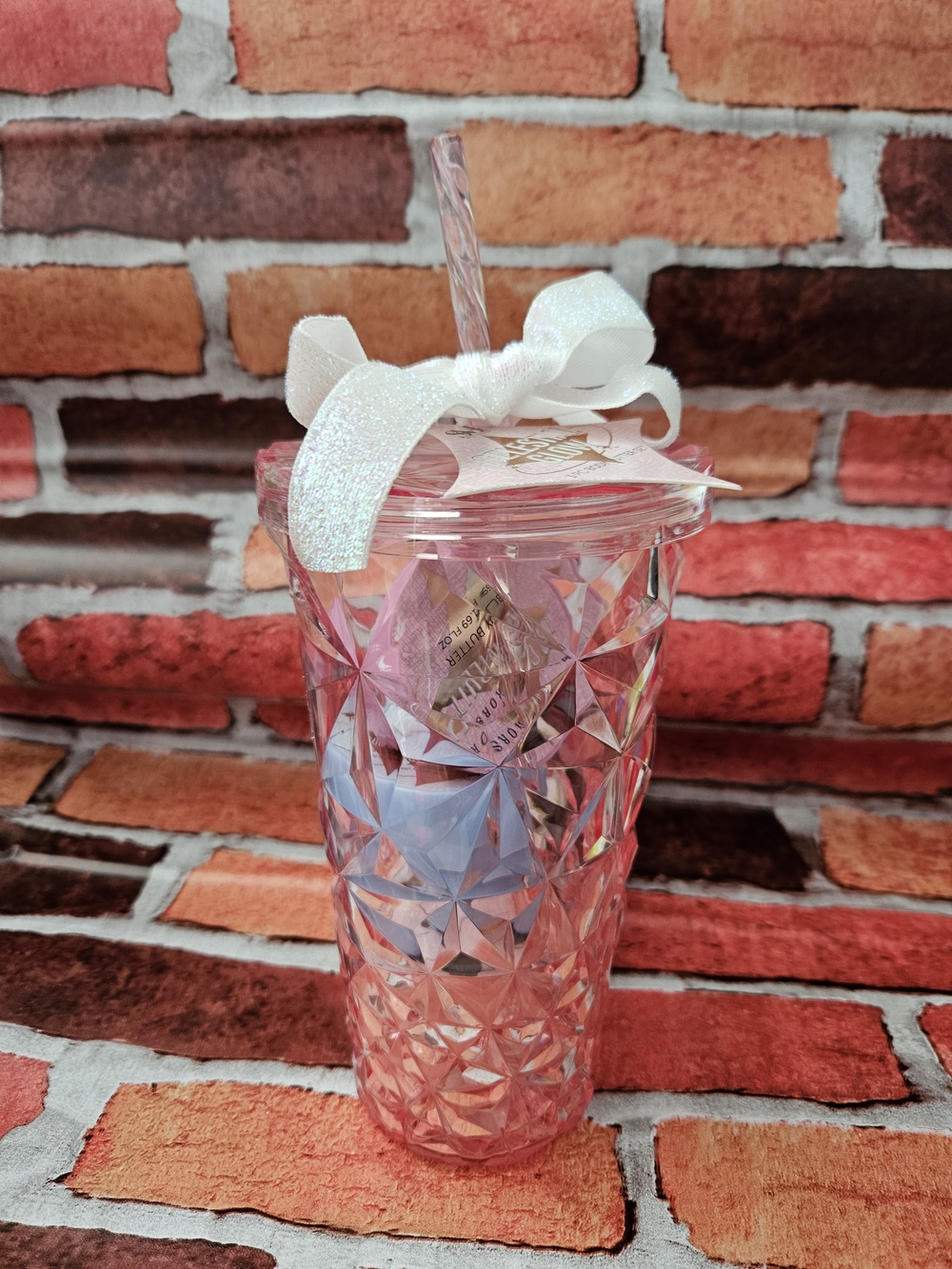Iridescent Pink Travel Cup w/ Straw/3- Pc.Body Butter w Socks Gift Set - Picture 2 of 7